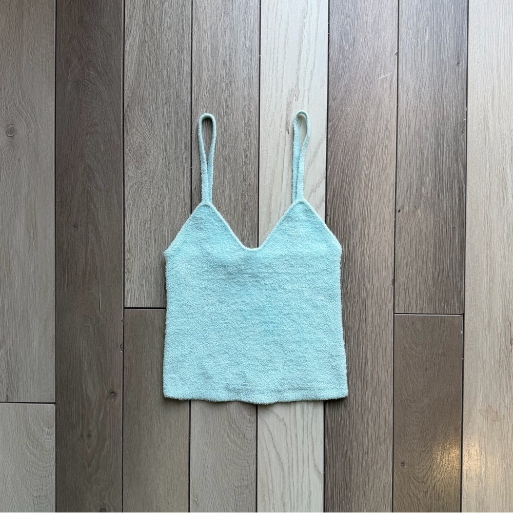 Alice + Olivia Teal Blue Mint Fuzzy Tank Top | Size: Small | Good Condition